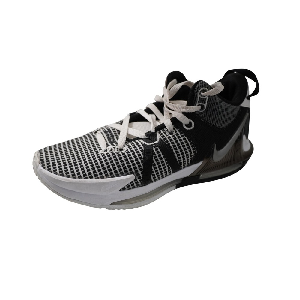 Nike LeBron Witness 7 Black White Grid Basketball Shoes DM1123-100 Mens 9.5 - Picture 12 of 13